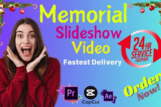 create funeral photo slideshow and memorial video quickly