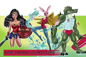 draw your amazing character design, fan art, or nft art