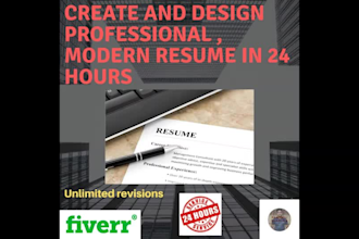 write executive resume, professional CV in 24 hours