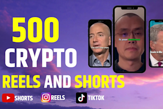 create crypto youtube shorts and instagram reels
