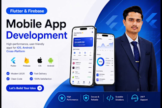 develop a complete flutter mobile app with backend integration
