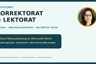 korrektorat und lektorat für ihr buch, abschlussarbeit oder fachtext