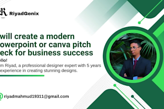create a modern powerpoint, canva or pitch deck presentation