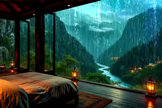 create relaxing rain videos with cozy room ambience