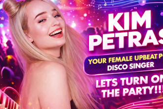 sing female upbeat pop or electronic tense dance song and be your songwriter