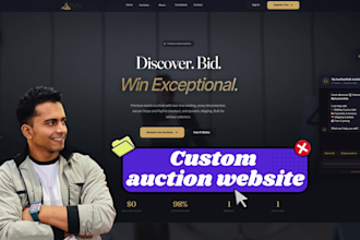 build a custom auction website, bidding platform, or auction marketplace
