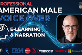 record a professional american male elearning, narration