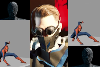 do 3d animation game character and 3d modeling for game in blender unreal engine