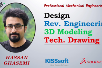 do technical drawings, design, reverse engineering, 2d , 3d