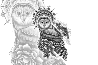 draw custom black and white illustration