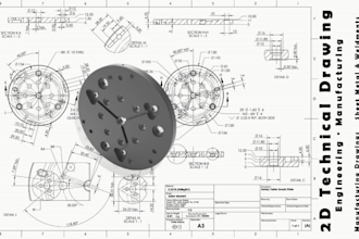 precise 2d engineering and manufacturing drawings