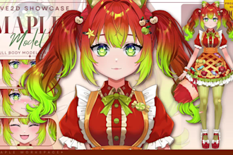design live 2d vtuber model and rigging