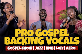 premium gospel choir, background vocals full parts harmony