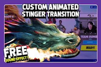 make custom animated stringer transition for twitch, youtube, kick