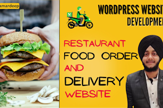design restaurant website with ordering and food delivery