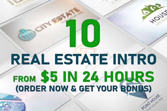 do 10 stunning animated architect and real estate intro in 24 hours
