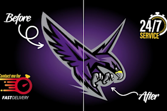 edit, remake, redesign, make transparent, vectorize your logo