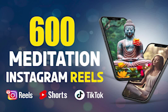 create 600 meditation, relaxing, nature music youtube shorts videos