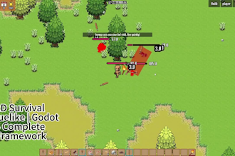 build 2d survival roguelike game frameworks with godot 4, ai, traps and crafting
