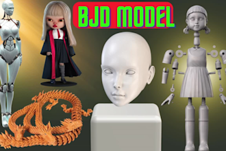 do 3d articulated bjd model , action figure for printing