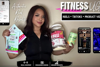 create engaging fitness ugc showcasing activewear and wellness supplements