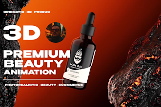 create luxury 3d product animation for cosmetic and beauty brands