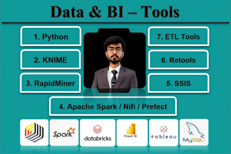 do data mining in python, knime, rapidminer, ssis, apache spark, nifi or prefect