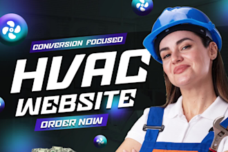 design a lead ready hvac website in canva for your business
