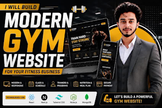 develop a modern gym and fitness website