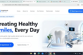a modern dental website with ai chatbot and 3d design