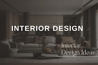 create realistic 3d interior design livingroom, bedroom