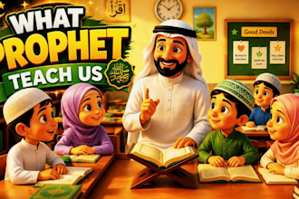 ai islamic kids learning video, quran animation for youtube, muslim music