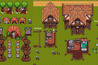 do top down pixel art rpg game art tile asset tile map pokemon pixel tileset