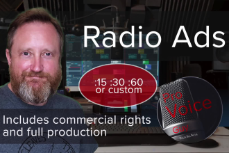 voice and produce your radio ad, commercial, or internet ad