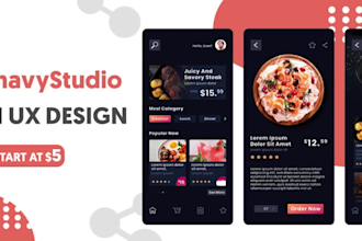 do app UI UX design or mobile app UI UX design in figma
