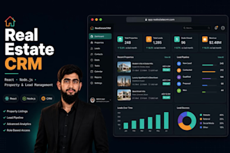 develop a real estate CRM in react and node js