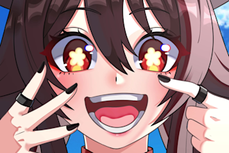 draw anime illustration, pfp, original character, fanart, vtuber, concept art
