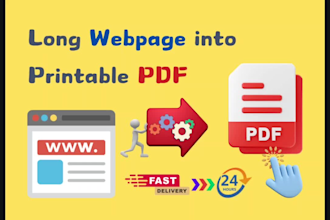 convert long webpages into printable pdf