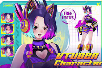 design your vtuber model high quality live2d ready to rigg