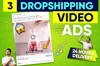 create dropshipping video ads for meta and tiktok