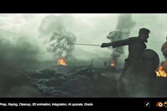 do vfx compositing, special effect, cgi integration, 3d vfx for films production