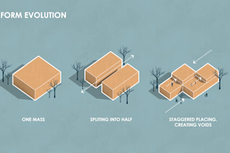create architectural concept diagrams or site analysis diagrams in 2d and 3d