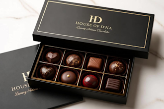 create realistic chocolate box packaging mockup for your brand