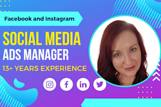 create and manage facebook or instagram ads campaign
