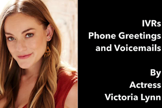 record a professional female phone greeting or voicemail