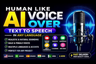 create realistic ai voice over in any language with human like voices