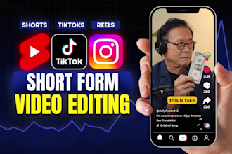 edit short form videos for instagram reels, tiktoks and youtube shorts