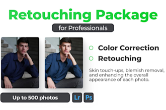 professionally color correct and retouch photos