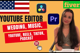 do wedding, music, youtube, reels, tiktok, podcast video editing  as your editor