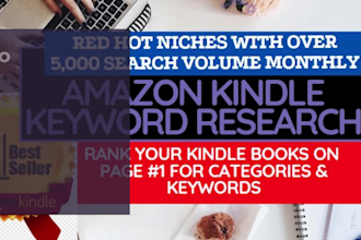 do profitable amazon SEO KDP keyword research for your kindle book in 24hrs